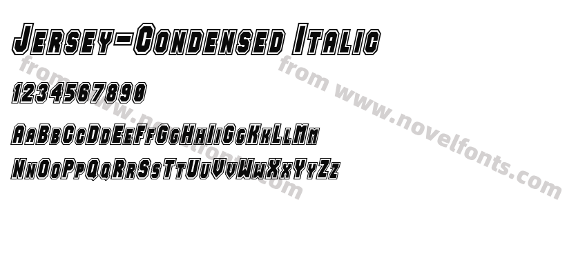 Jersey-Condensed ItalicPreview