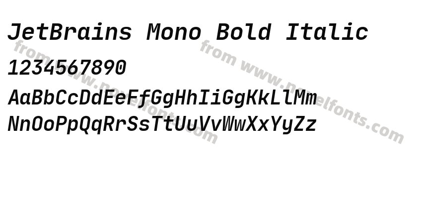 JetBrains Mono Bold ItalicPreview