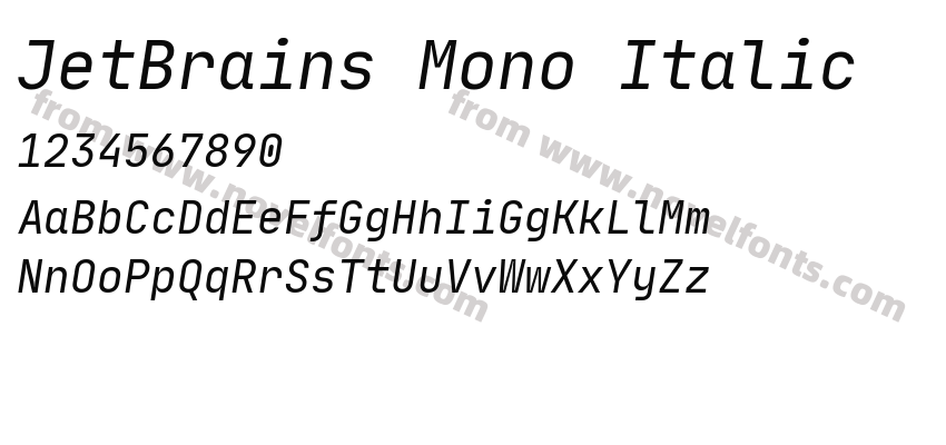 JetBrains Mono ItalicPreview