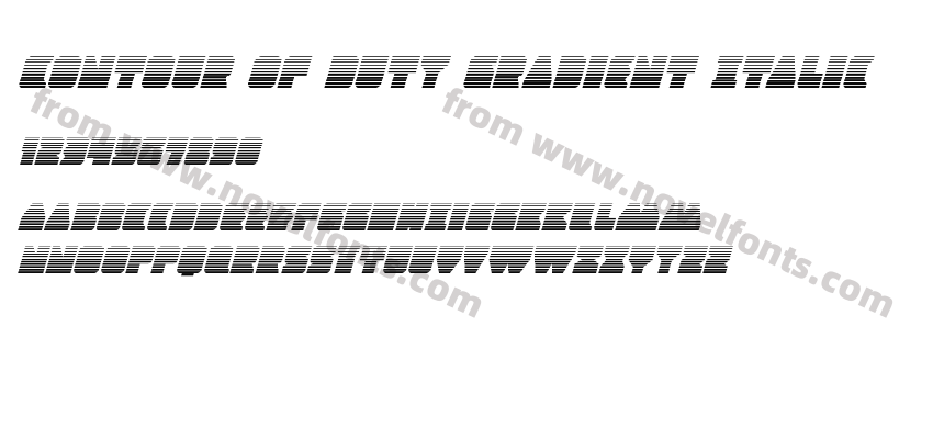 Contour of Duty Gradient ItalicPreview