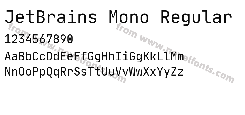 JetBrains Mono RegularPreview