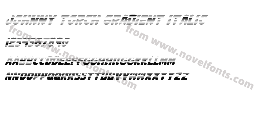 Johnny Torch Gradient ItalicPreview