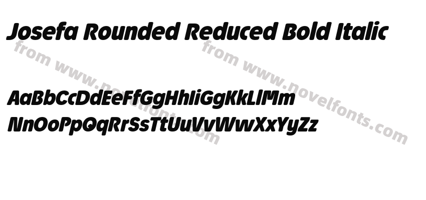 Josefa Rounded Reduced Bold ItalicPreview