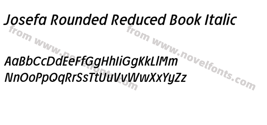 Josefa Rounded Reduced Book ItalicPreview