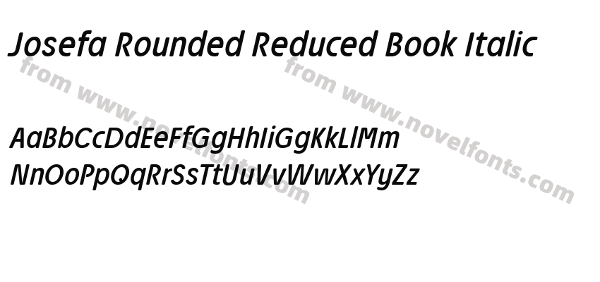 Josefa Rounded Reduced Book ItalicPreview