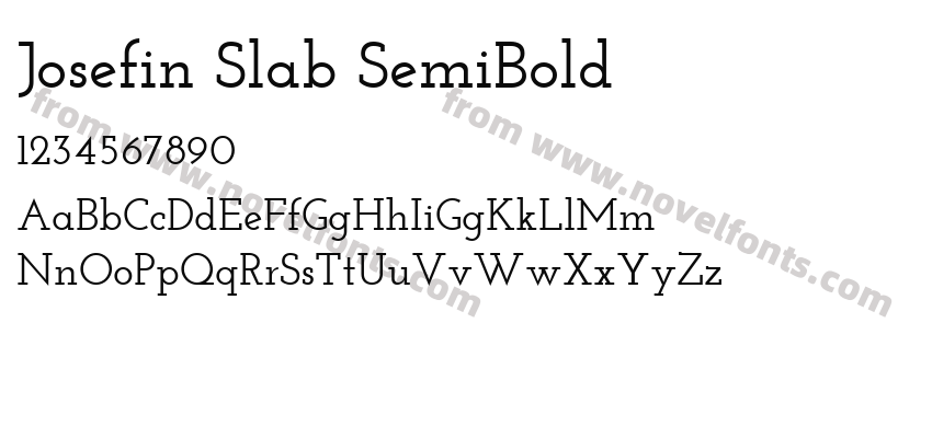 Josefin Slab SemiBoldPreview