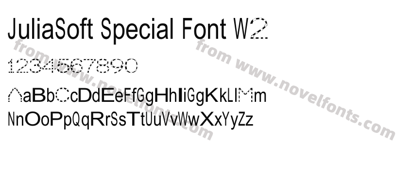 JuliaSoft Special Font W2Preview