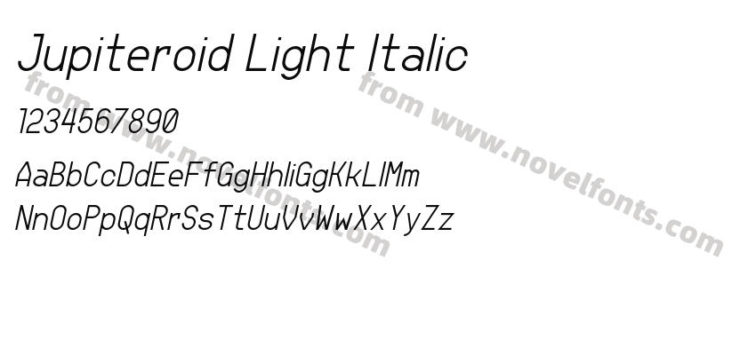 Jupiteroid Light ItalicPreview