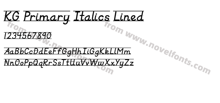 KG Primary Italics LinedPreview