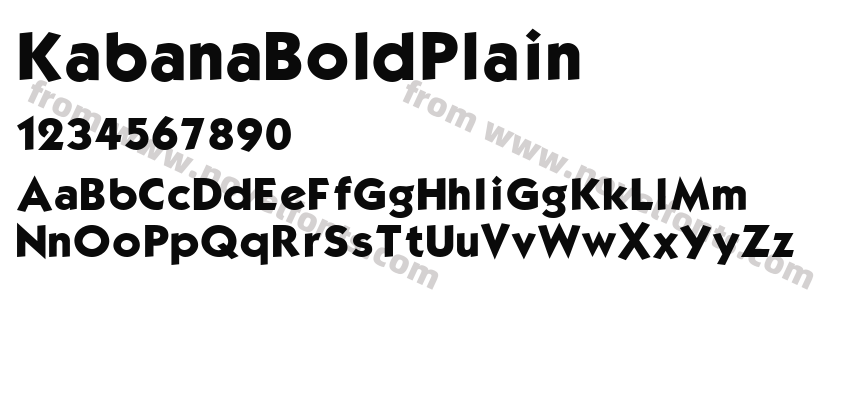 KabanaBoldPlainPreview