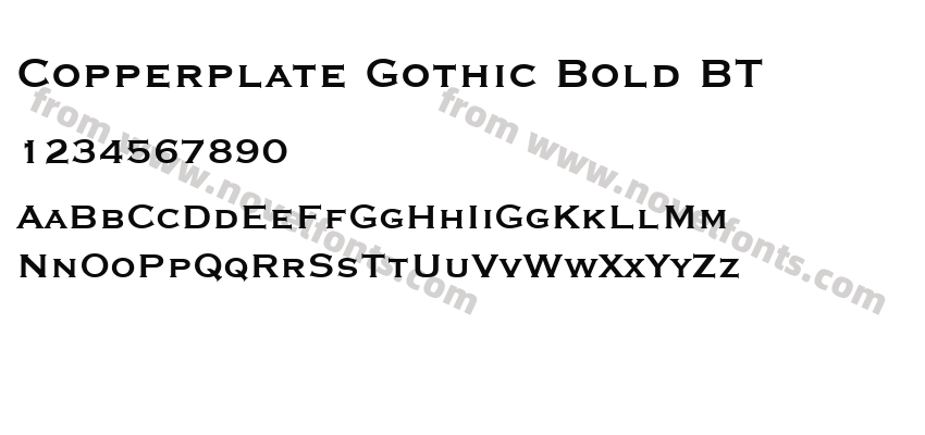 Copperplate Gothic Bold BTPreview