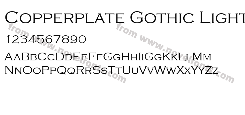 Copperplate Gothic LightPreview