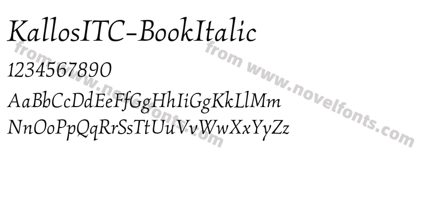 KallosITC-BookItalicPreview