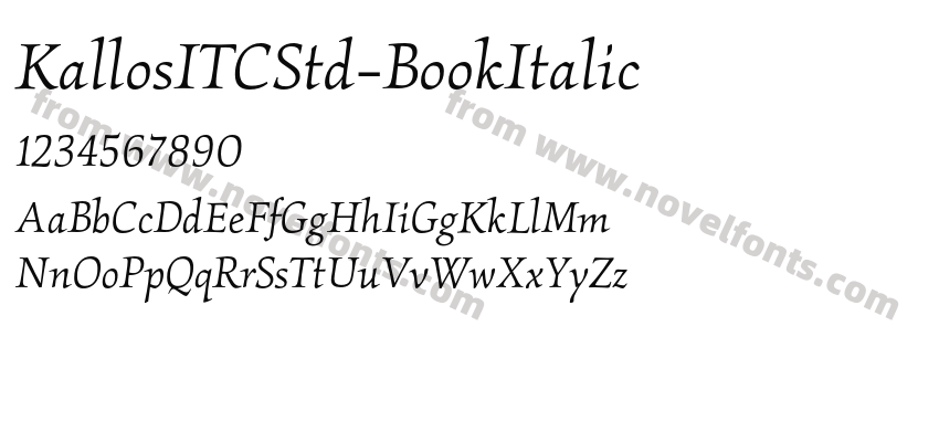 KallosITCStd-BookItalicPreview