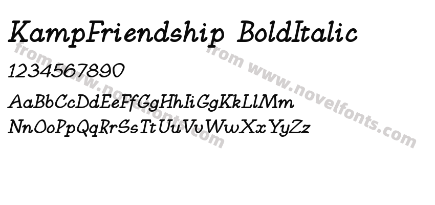 KampFriendship BoldItalicPreview