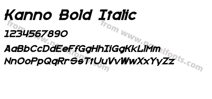 Kanno Bold ItalicPreview