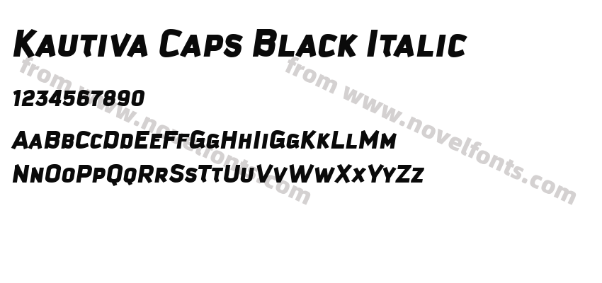 Kautiva Caps Black ItalicPreview