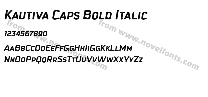 Kautiva Caps Bold ItalicPreview