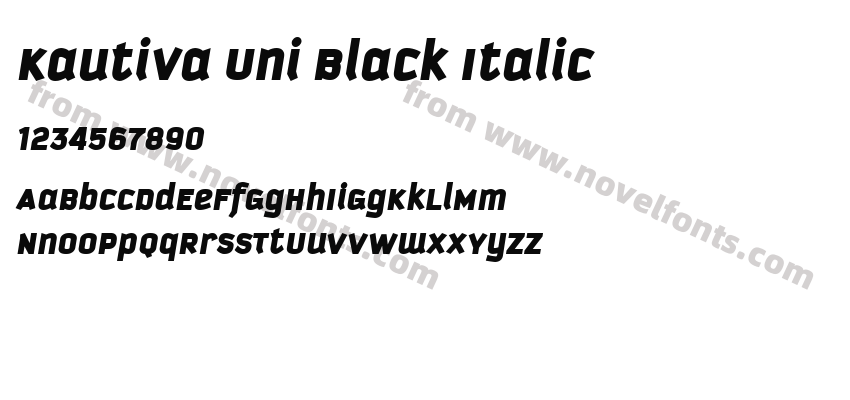 Kautiva Uni Black ItalicPreview