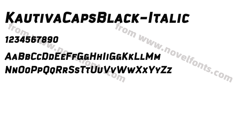 KautivaCapsBlack-ItalicPreview