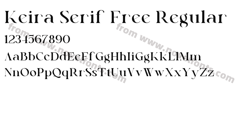 Keira Serif Free RegularPreview