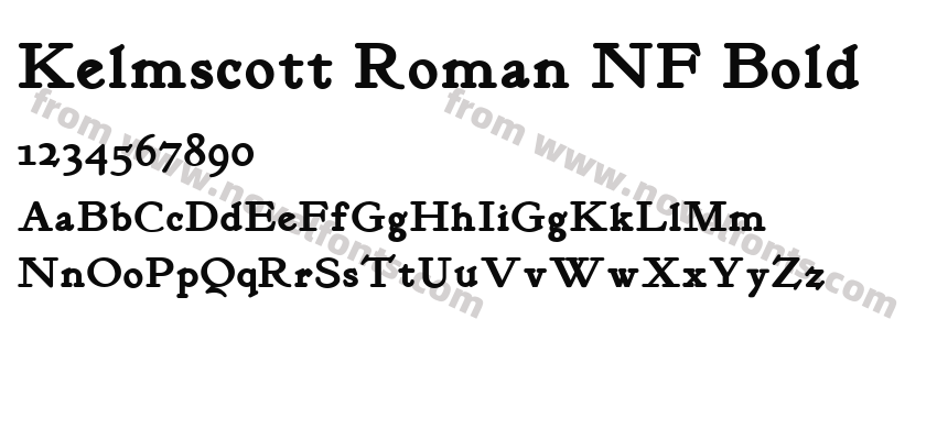 Kelmscott Roman NF BoldPreview