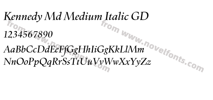 Kennedy Md Medium Italic GDPreview