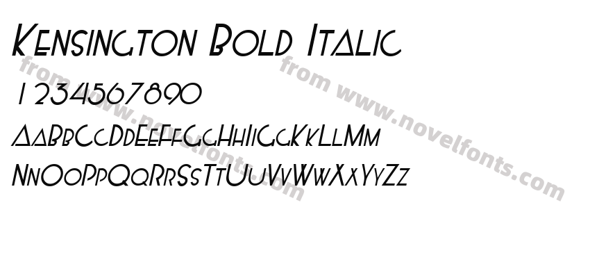 Kensington Bold ItalicPreview