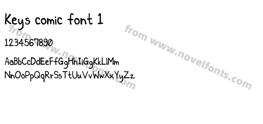 Key's comic font 1Preview