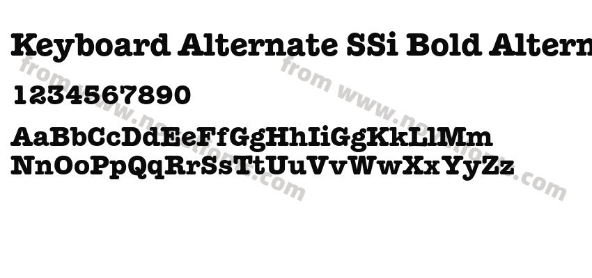 Keyboard Alternate SSi Bold AlternatePreview