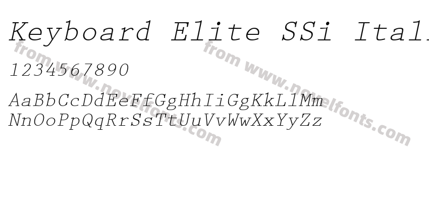 Keyboard Elite SSi ItalicPreview