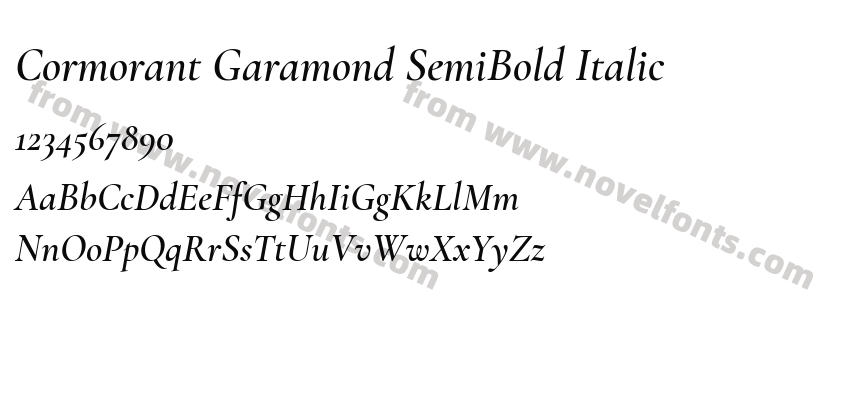 Cormorant Garamond SemiBold ItalicPreview