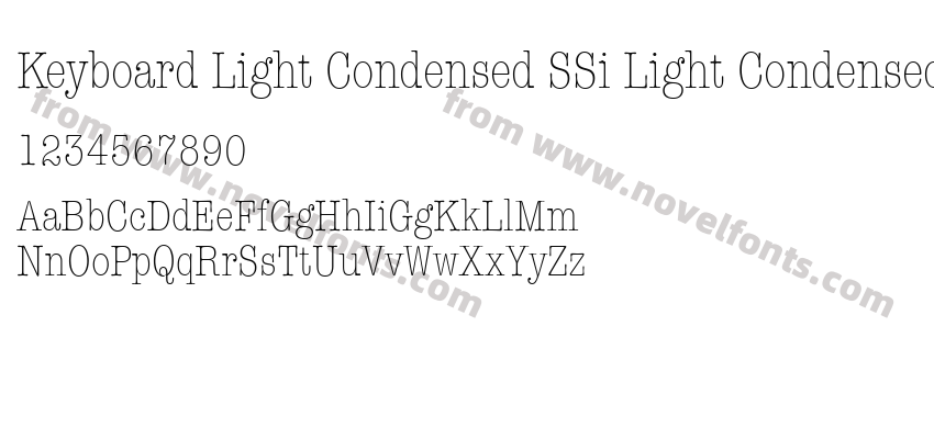 Keyboard Light Condensed SSi Light CondensedPreview