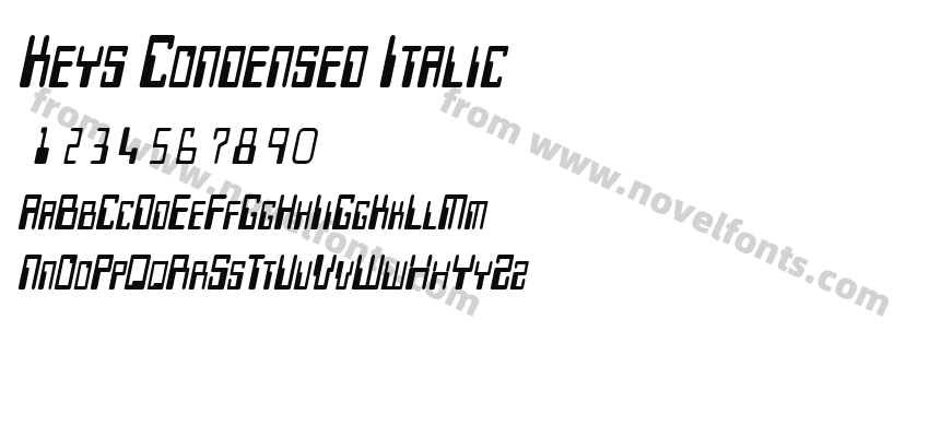 Keys Condensed ItalicPreview