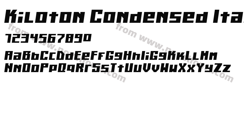 Kiloton Condensed ItalicPreview