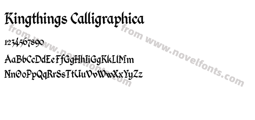 Kingthings CalligraphicaPreview