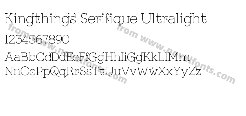 Kingthings Serifique UltralightPreview