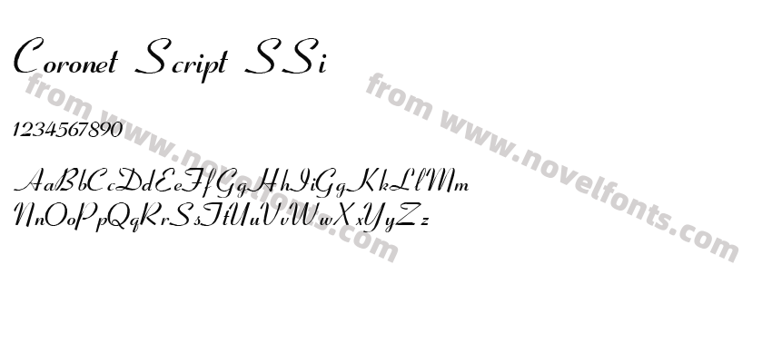 Coronet Script SSiPreview
