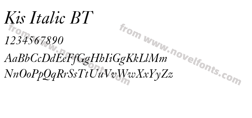 Kis Italic BTPreview