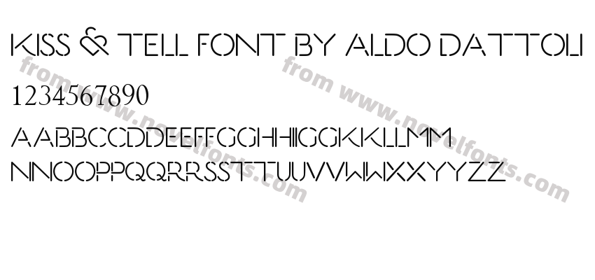 Kiss & Tell Font By Aldo DattoliPreview