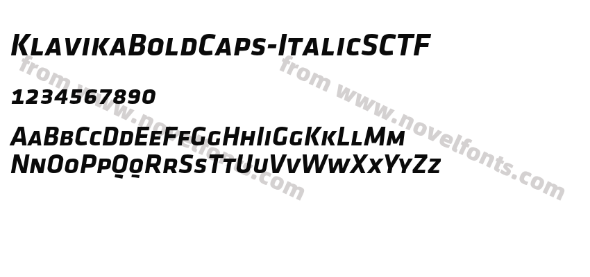 KlavikaBoldCaps-ItalicSCTFPreview