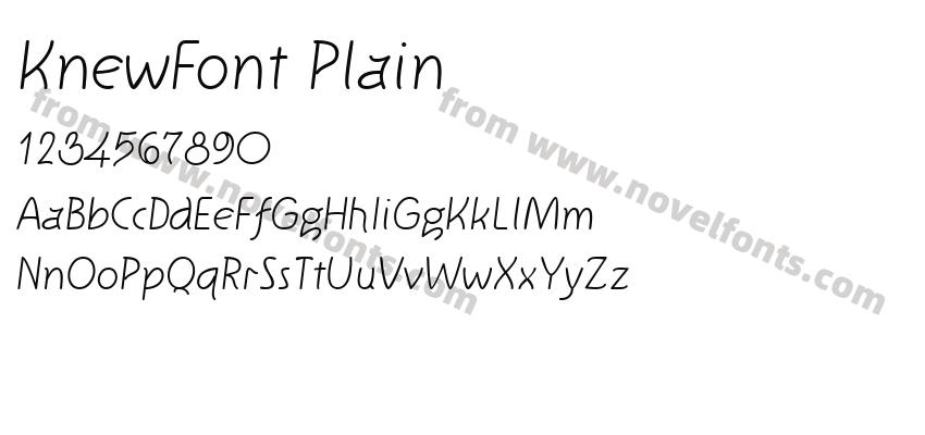 KnewFont PlainPreview