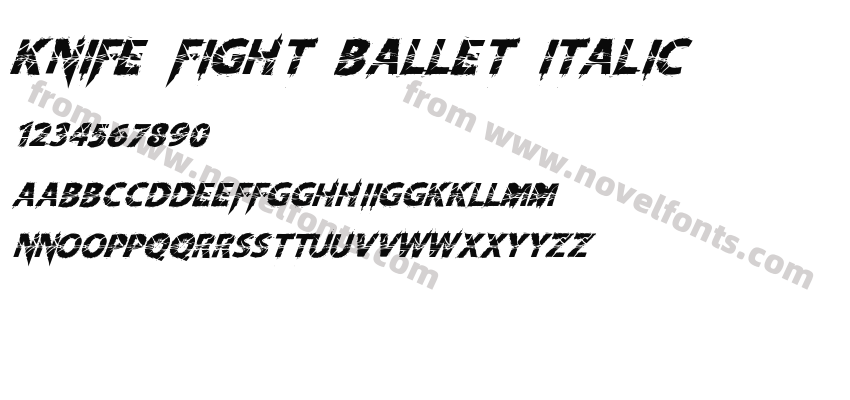 Knife Fight Ballet ItalicPreview