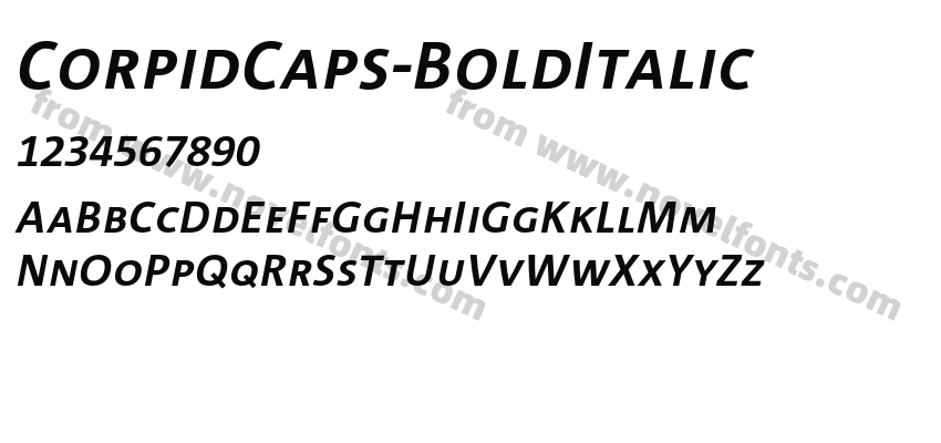 CorpidCaps-BoldItalicPreview