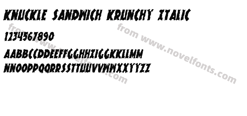 Knuckle Sandwich Krunchy ItalicPreview