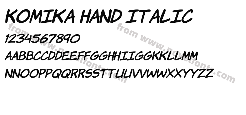 Komika Hand ItalicPreview