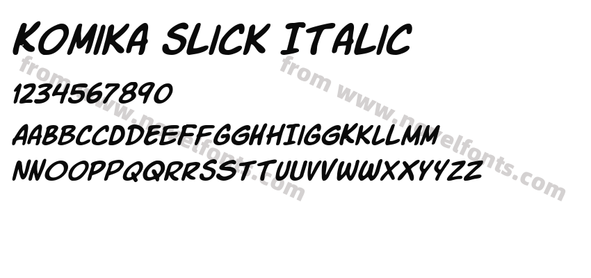 Komika Slick ItalicPreview