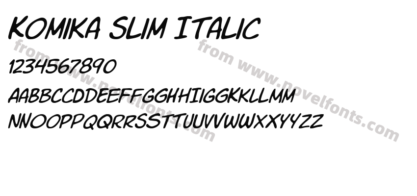 Komika Slim ItalicPreview