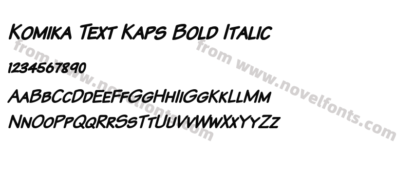 Komika Text Kaps Bold ItalicPreview