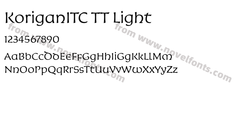 KoriganITC TT LightPreview